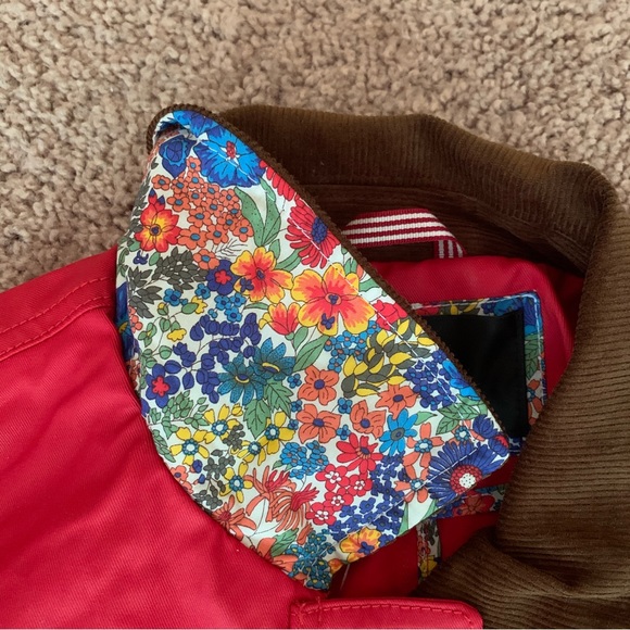 J. Crew Red Liberty Print Barn Jacket NWT - Picture 5 of 5